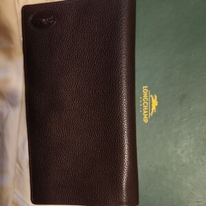 Longchamp Dark Brown Leather Wallet